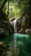 Finding a Hidden Waterfall in a Secluded Jungle Grotto