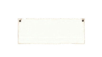 Blank White Rectangular Sign with Aged Texture
