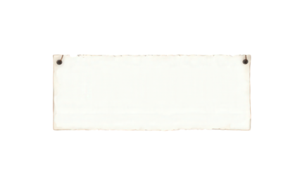 Blank White Rectangular Sign with Aged Texture