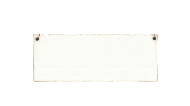 Blank White Rectangular Sign with Aged Texture - Powered by Adobe