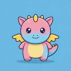 Dragon mascot illustration with fierce and powerful look. Mythical creature symbol isolated on white background. Perfect for esport logo, fantasy emblem, and branding design.