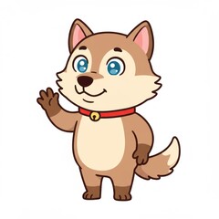 Wolf mascot illustration with fierce and wild look. Strong predator symbol isolated on white background. Perfect for esport logo, sports team emblem, and branding design.