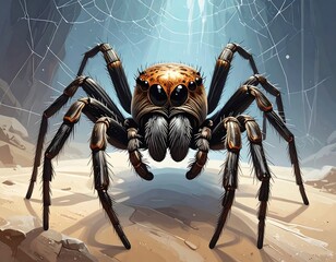 Majestic Cave Spider in Artistic Depiction