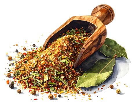Hand-painted blend of aromatic spices and bay leaves