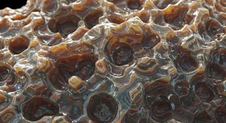 a close up of a rock with many different colors