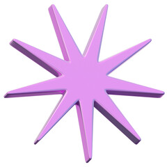 3D Holographic Sparkle Star Icon