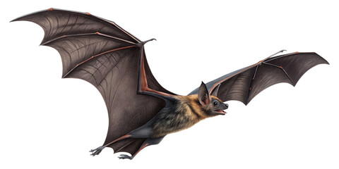 Fototapeta premium Bat PNG – Realistic Flying Bat on Transparent Background