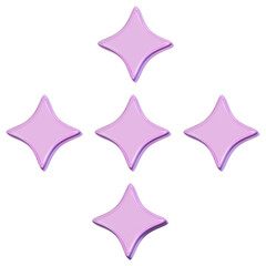 3D Holographic Sparkle Star Icon