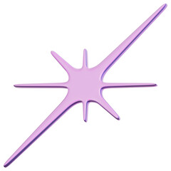3D Holographic Sparkle Star Icon