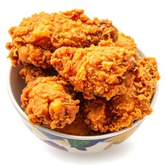 Crispy fried chicken wings in a bowl