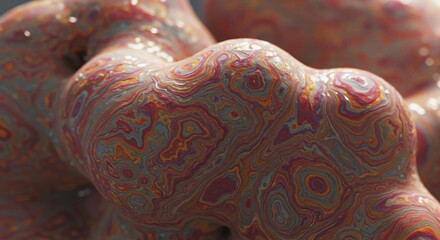a close up of some colorful marbles
