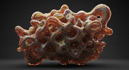 an abstract sculpture made out of glass