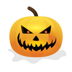 Halloween Pumpkin,  Orange pumpkin with spooky scary