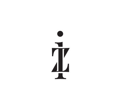 Elegant Serif Monogram Logo with Overlapping Initial Letters &ndash; Vintage and Modern Branding Design zi