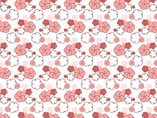 梅の和柄背景素材