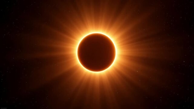 Experience the awe of a total solar eclipse with a dazzling corona ablaze against the vast night sky, a truly cosmic spectacle unfolding.