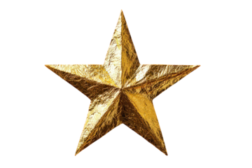 Gold Glittery Star on Black Background