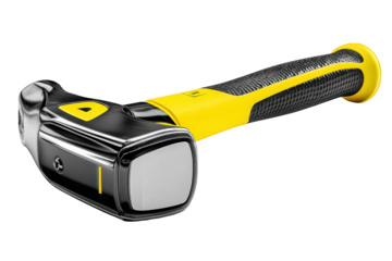 Industrial Sledgehammer With Yellow And Gray Handle