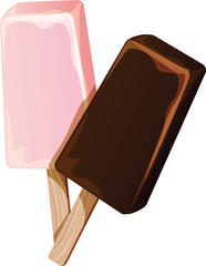 Delicious ice cream cone topped with caramel swirl and whipped cream. PNG image with transparent background (no background).