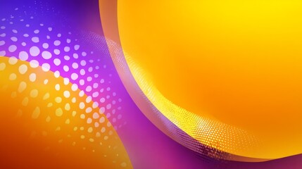 Abstract Colorful Background with Circles and Waves in Purple and Yellow Hues
