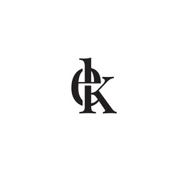 Elegant Serif Monogram Logo with Overlapping Initial Letters – Vintage and Modern Branding Design ek
