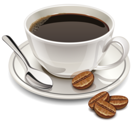 Cup of Black Coffee, PNG with transparent background (no background).