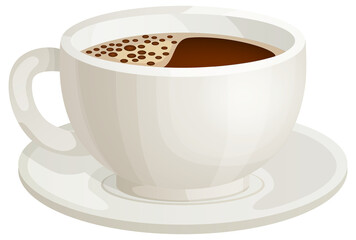 Cup of Black Coffee, PNG with transparent background (no background).