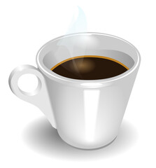 Cup of Black Coffee, PNG with transparent background (no background).