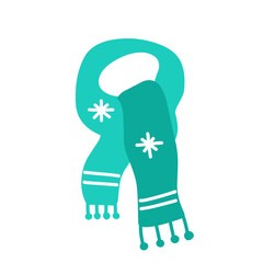 winter scarf vector icon