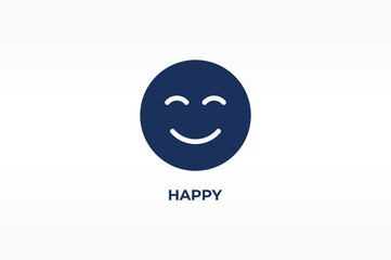 HAPPY vector, icon or logo sign isolated symbol illustration