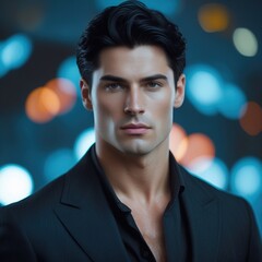 Muscular Fitness Man Posing at Gym