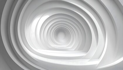 Obraz premium Abstract white architectural tunnel (2)