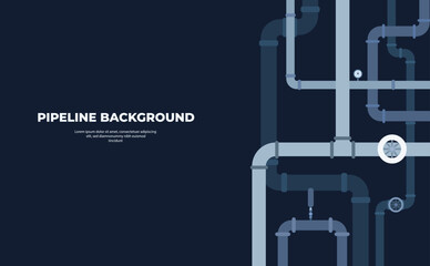 pipeline abstract background vector illustration, pipe and plumbing industry, website and presentation background