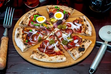 The most acclaimed, traditional and popular Brazilian pizza, half pepperoni calabresa and half Portuguese