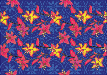 Batik Indonesian: is a technique of wax-resist dyeing applied to whole cloth, or cloth made using this technique originated from Indonesia.