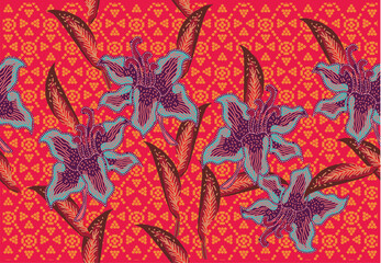 Batik Indonesian: is a technique of wax-resist dyeing applied to whole cloth, or cloth made using this technique originated from Indonesia.