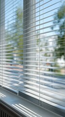 White Blinds With City View