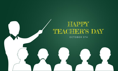 Happy Teacher's day  vector illustration background. World teacher's day vector education concept