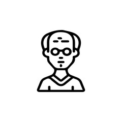 Elderly Person Line Icon