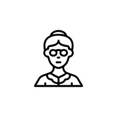 Elderly woman illustration