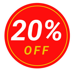 20 red percent discount