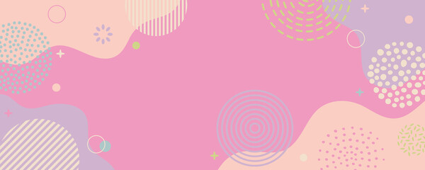 Colorful abstract background design. Hand drawn lines art template banner and cover.