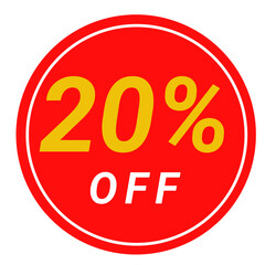 red percent discount 20