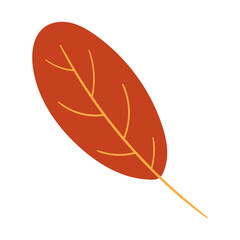 autumn leaf icon illustration on transparent background
