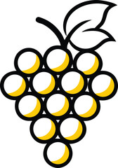 grapes silhouette on white background (1).eps