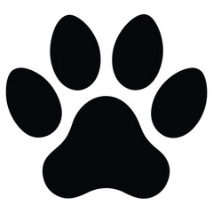 paw print silhouette vector  dog or cat footprint  (3).eps
