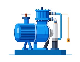 Modern industrial pump system illustration
