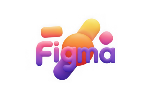 3d icon of figma logo 3d render isolated on transparent background
