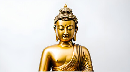 buddha statute on white background