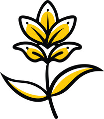 Obraz premium swamp milkweed floral icon flat vector design on w.eps